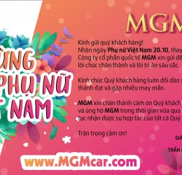 MGMcar chào mừng ngày phụ nữ Việt Nam 20 tháng 10 năm 2019